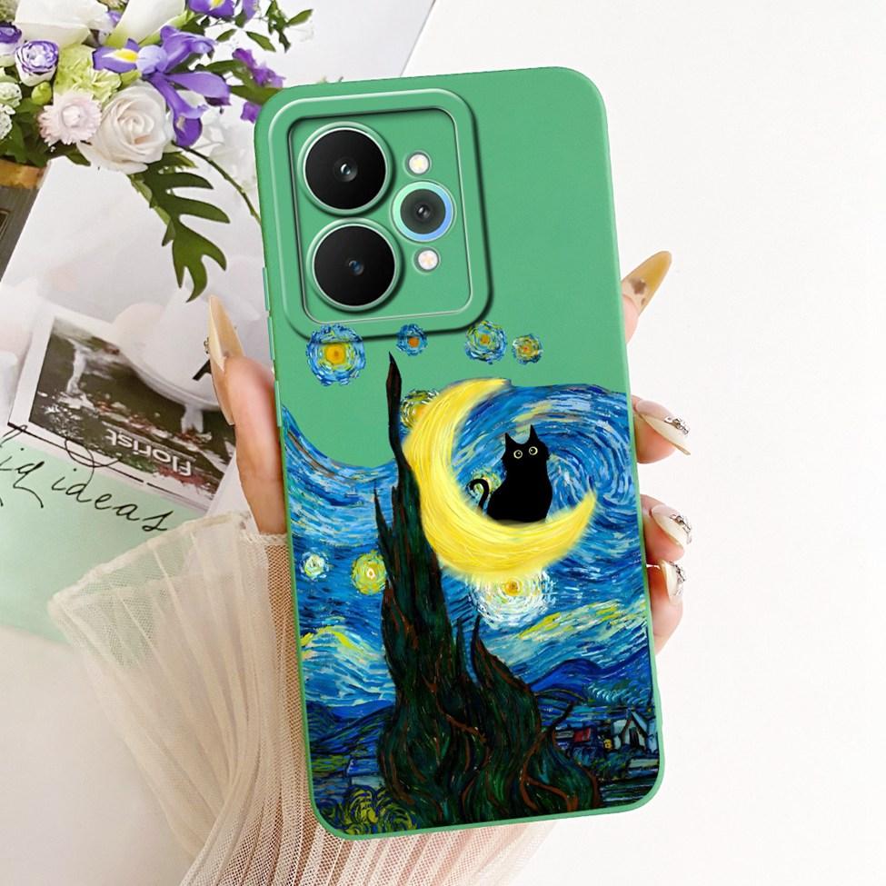Чехол для Realme 15 Pro Корпус RMX5101 Силиконовый Роскошный Модный Цветы Каваи Милый Расписной Ударопрочный Чехол для Телефона