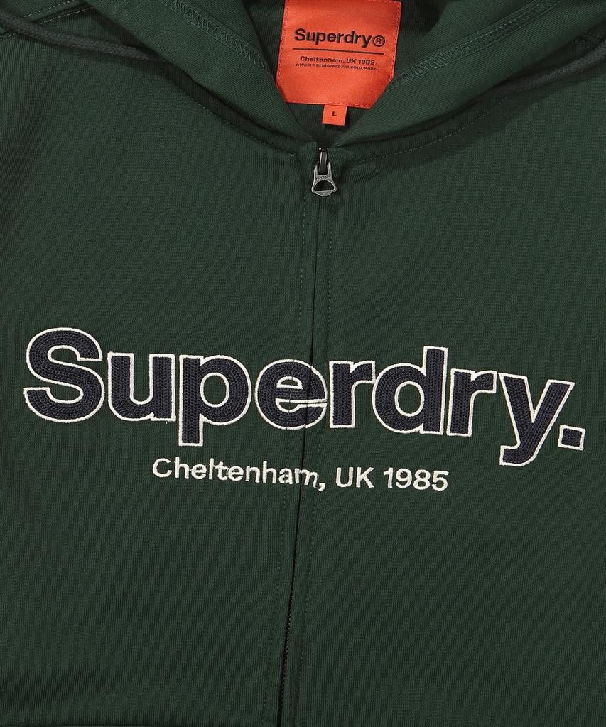 Худи Superdry Core с большим логотипом и двухсторонней молнией, цвет Хаки
