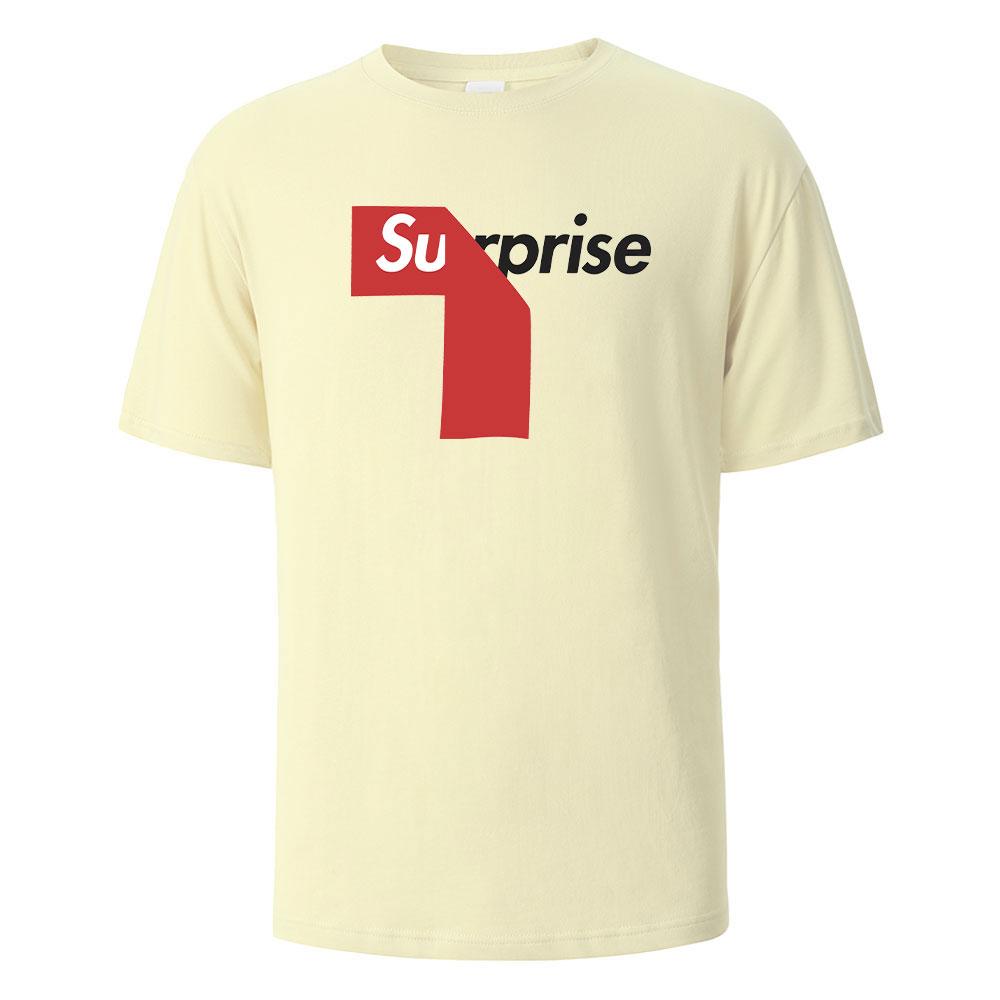 Surprise Print TShirt 100 Cotton Summer Tees For Men Women Oversize Casual Tops