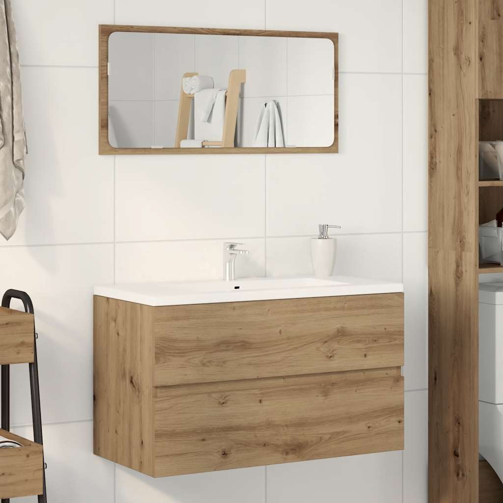 Artisan Oak Washbasin Cabinet 90 x 38.5 x 45 cm Particleboard