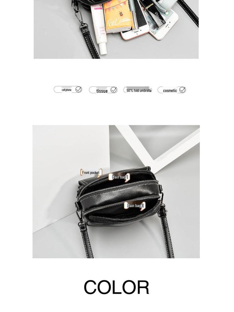 2023 Women's Trendy Soft Leather Crossbody Bag - Fashionable, Casual, Versatile, Small Spring/Summer Handbag