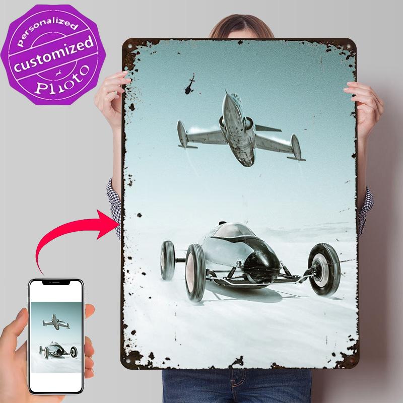 Speed Poster Retro D Printed Metal Signs Customized Wall Hanging Gift for Interior Decoration Living Room Decor Luxury Tin Sign