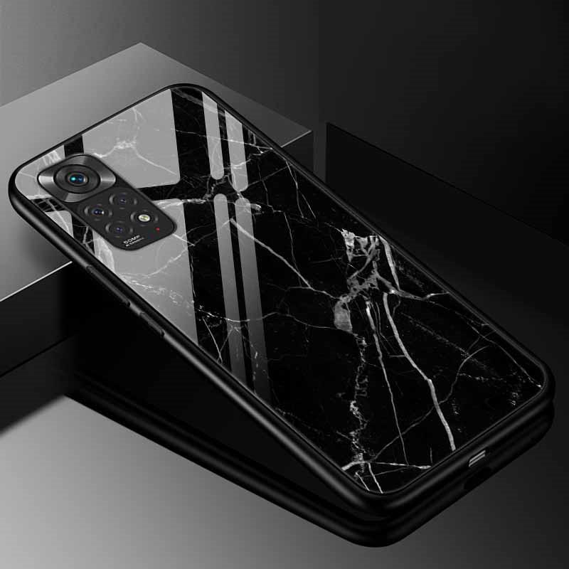 For Xiaomi Redmi Note 11s Case Tempered Glass Fashion Cover for Redmi Note 11 Pro 5G Global Note11 Case, 9s 10s Bumper Note11s
