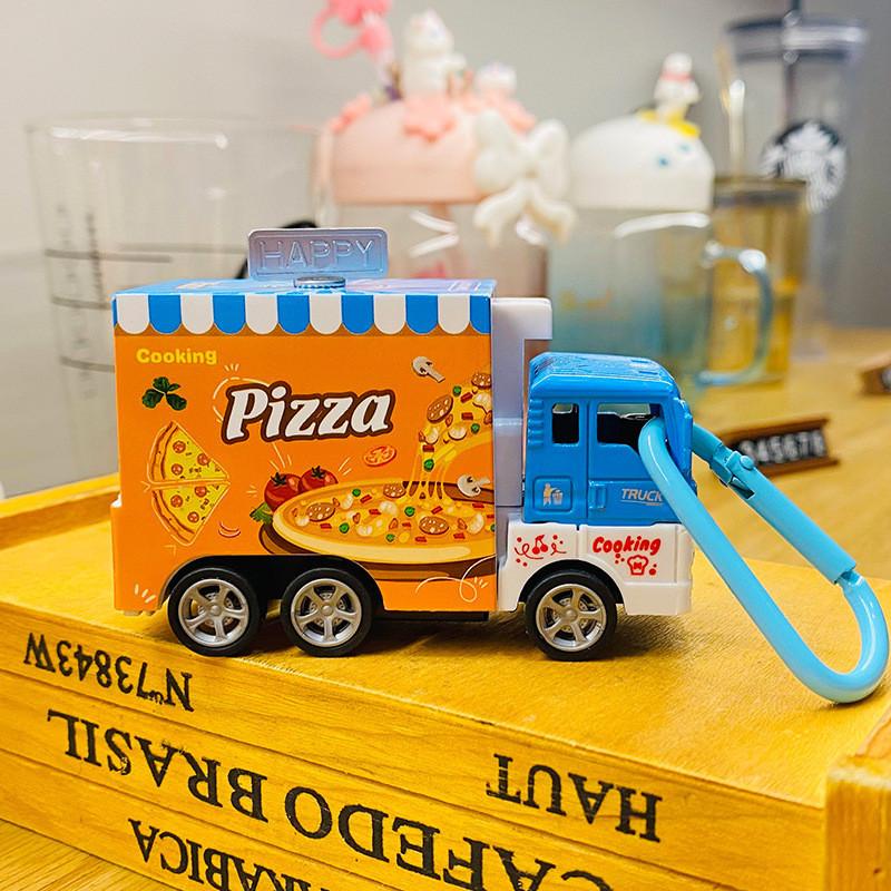 Очаровательный пластиковый мультяшный брелок в виде фургона быстрого питания. Милый подарок для мальчиков и детей.