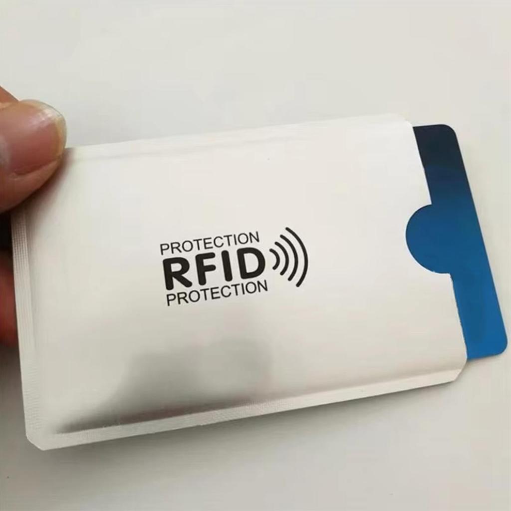 Блокирующие RFID защитные рукава для кредитных банковских карт, из алюминиевой фольги, антискан, держатель для карт контроля доступа, чехол-хранитель