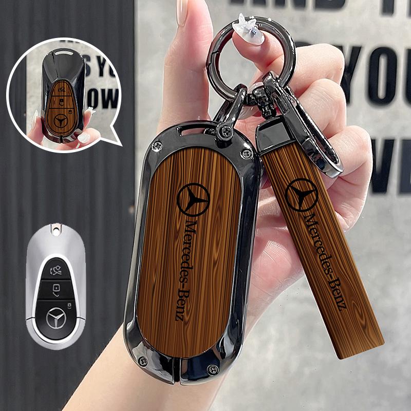 WAM3 Car Remote Metal Key Case Cover Key Shell For Mercedes Benz 2022 C S Class W206 W223 S350 C260 C300 S400 S450 S500 Accessories