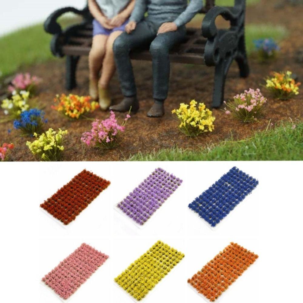 Симуляция Миниатюрный Цветок Трава Модель Изготовление Железнодорожный Поезд Статическая Трава Пучок Смола Луговой Пейзаж Мини Цветочный Пучок