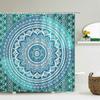 Morocco Style Mandala Pattern Shower Curtain Bathroom Waterproof Polyester Fabric Bath Curtain with Hooks Home Decor Curtain