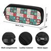 Structured Leather Pen Case with Internal Pen Loops and Mesh Pocket for School Office Business and Travel