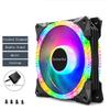 120 мм Светодиодный Охлаждающий Вентилятор 12 см RGB Радиатор Радужный Бесшумный Вентилятор Гранильный Алмазный Вентилятор Охладитель Корпуса ПК Контроллер Прямая поставка