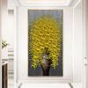 Современные желтые цветы, вертикальные настенные художественные картины на холсте для столовой, прихожей, гостиной, настенный декор, принты, Cuadros