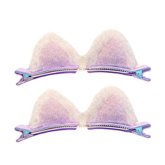 4 шт. милые заколки для волос плюшевые кошачьи ушки украшения заколки для волос дизайн животных плюшевые заколки аксессуары для волос для девочек