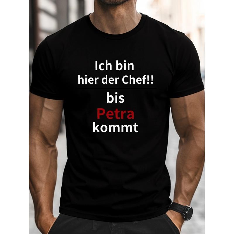 Men' Petra Graphic T-Shirt Suitable for Big & Tall, Plus Size Casual Short Sleeve Round Neck Tee with Petra Print, Machine Washable Summer Outdoor