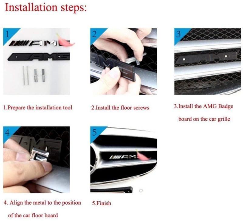 YIKA Metal Car Sticker Decal Emblem Badge Fit Car Front Grille