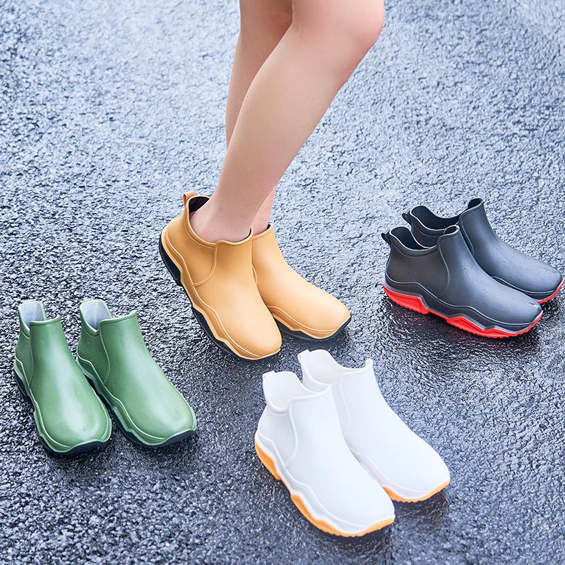 Мужские низкие водонепроницаемые мотоциклетные сапоги для езды на мотоцикле - нескользящая резиновая обувь для рыбалки