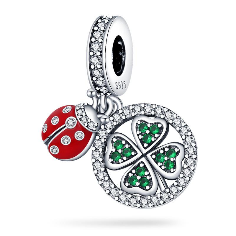 925 Silver Sunflower Butterfly Flower Heart Charm for 3mm DIY Bracelet, Beautifully Beaded DIY Fashion Maker Gifts