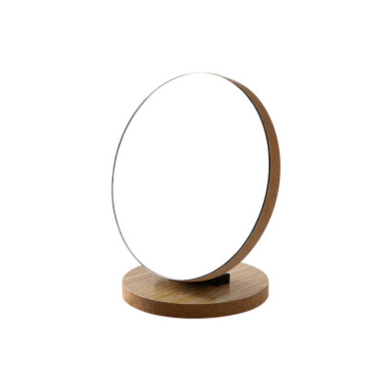 Portable Wooden Folding Makeup Mirror - Small, Standing Vanity Mirror for Dorms and Homes