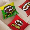 Классическая закуска ЛОГО P-Pringles Наволочки Мультяшная Декоративная для Дивана Домашняя Двусторонняя Печать Короткий Плюш Милая Наволочка