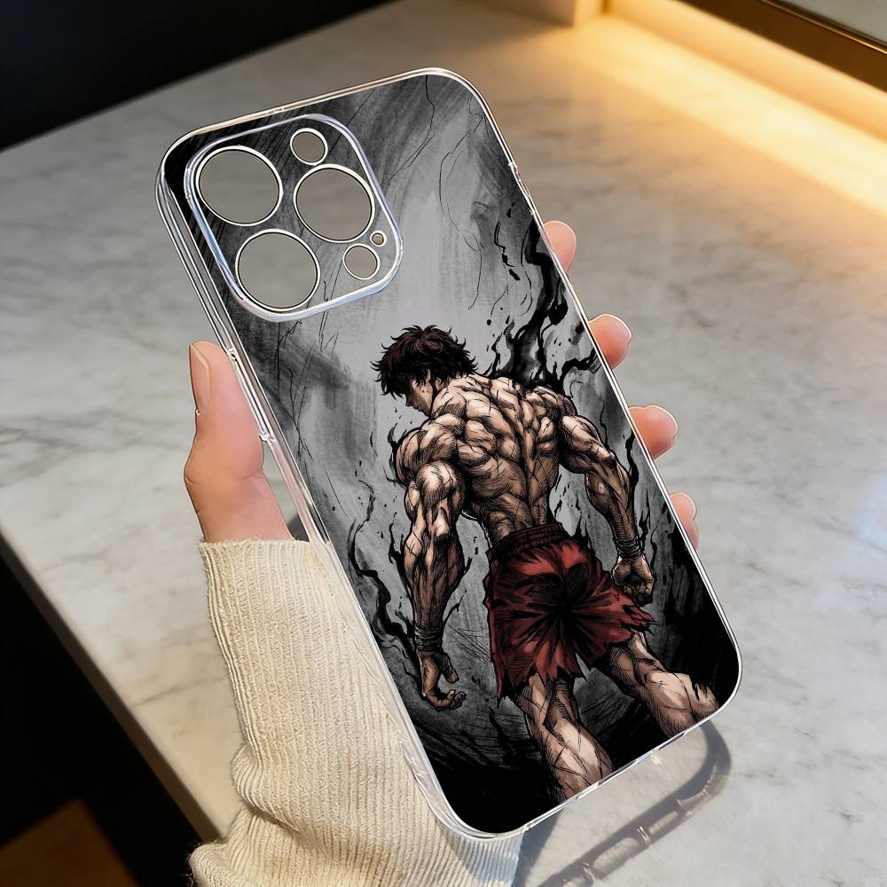 Чехол для телефона Hanma Baki Аниме Прозрачный Силиконовый Мягкий Для iPhone 17 16 15 14 13 12 11 Mini Pro Max Plus