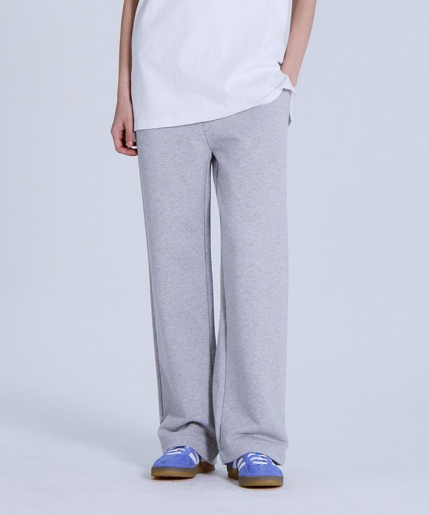 BASIC HOUSE Women'S French Terry Relaxed Fit Sweatpants Melange Grey Lapt0203