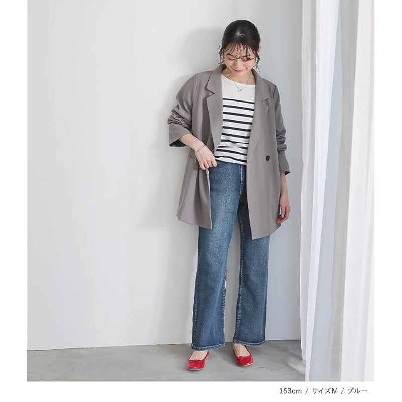 [n'OrLABEL] Stylish Walker [Stomach Relief Denim Pants] Denim Pants denim jeans beautiful legs ladies extend stretch jeans wide pants simple body