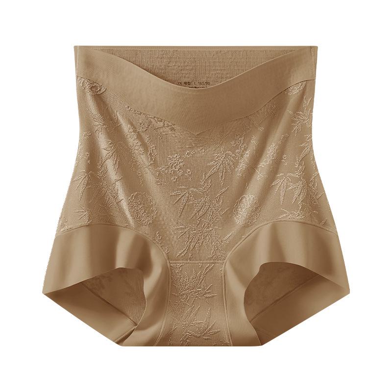Трусики с высокой талией, утягивающие живот и бедра, модель 2025 года – в китайском стиле, не сползают, обеспечивают легкую коррекцию фигуры.