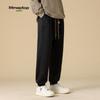 MMOPTOP Trendy Printed Joggers for Men, Spring And Summer Japanese Style Loose-Fit Athletic Casual Sweatpants K1449 Black 4XL