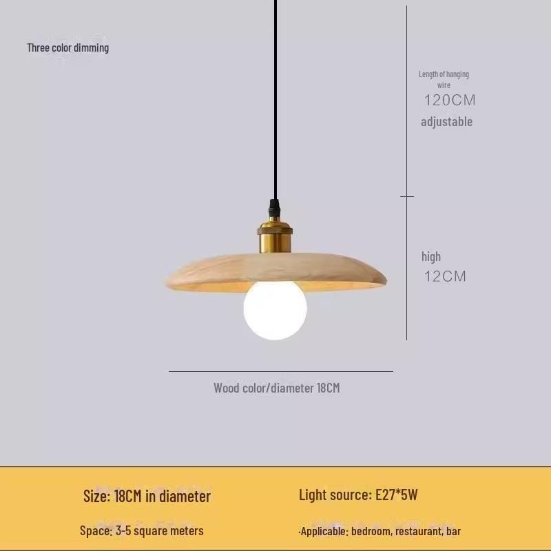 Люстра из дерева в стиле ретро ваби-саби: Лампа для спальни, кабинета, бара или чайной комнаты в японском стиле