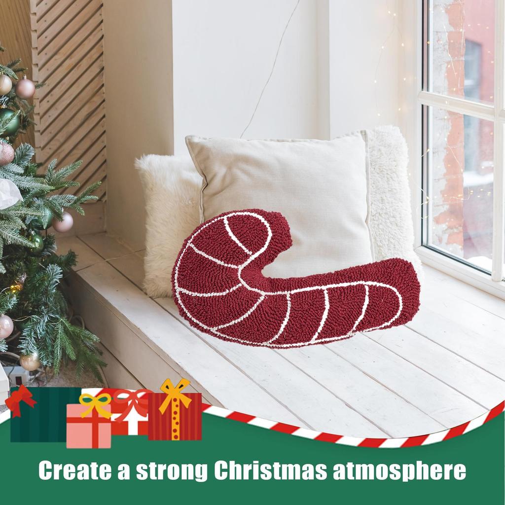 Christmas Pillow Soft Cute Winter Holiday Cushion Christmas Decorations Cute Plush Pillow for Bedroom Sofa Chair Home Living