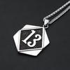 Панк Винтаж Подвески с Счастливым Числом Ожерелья Для Мужчин Женщин 316L Нержавеющая Сталь Рок Хип Хоп Ювелирные Изделия Подарки Дропшиппинг