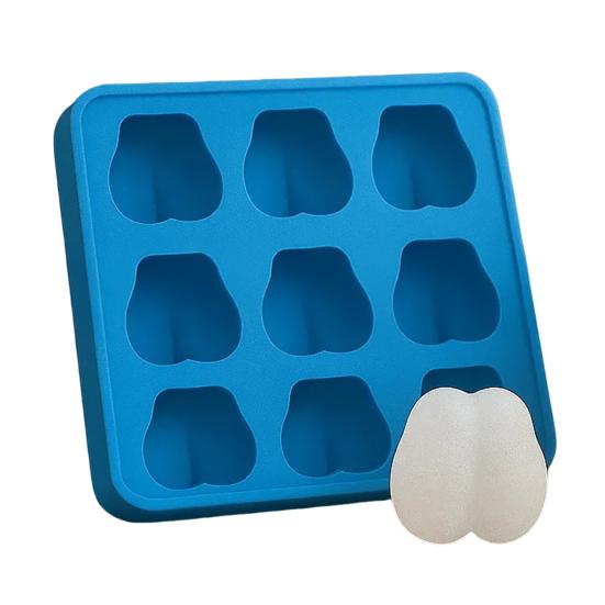 Skull Ice Mold Butt Silicone Ice Cube Mold 6-Cell BPA-Free Ice Cube Maker Dishwasher Safe Ice Mold for Whiskey Cocktails Juice