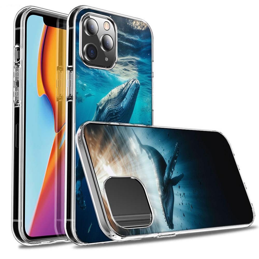 Spectacular Humpback Whale Phone Case For Iphone 16E 15 Pro 14 Plus 17E 16 17 Pro Max Air 11 12 13 Mini Shockproof Capa Cute