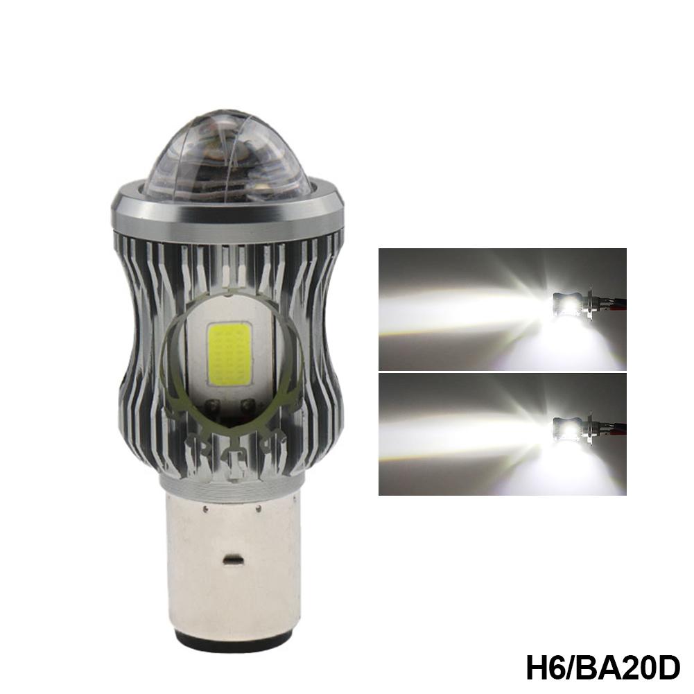 Светодиодная фара для мотоцикла, линза проектора H4/BA20D/H6, светодиодная COB-лампа для противотуманных фар, фара для квадроцикла, скутера