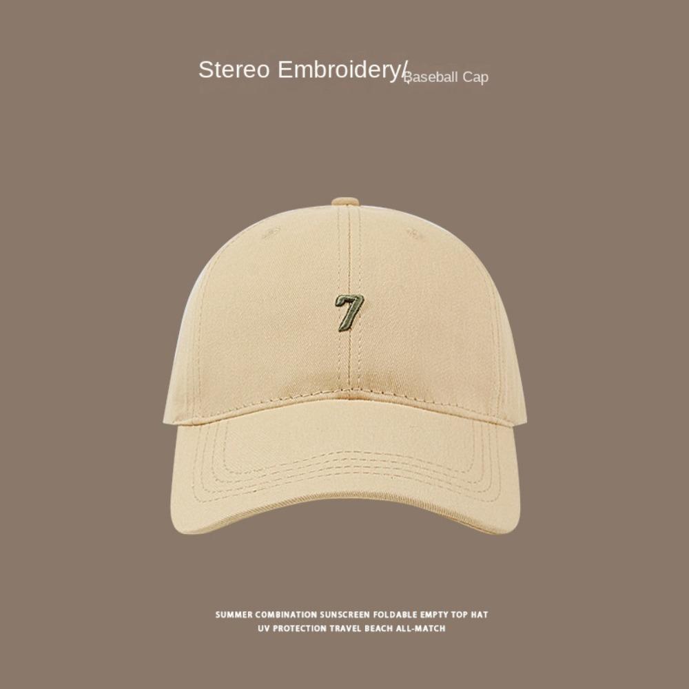Sunscreen Embroidered 7 Cap Cotton Cotton Peaked Hat Fashion Baseball Cap  Outdoor