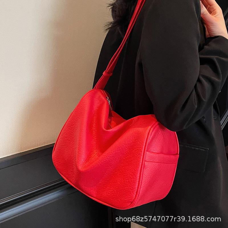 Underarm Bag 2025 New Fashion Trendy Shoulder Bag Women's Large Capacity Solid Color Casual Work Commuter Bag Messenger Bag