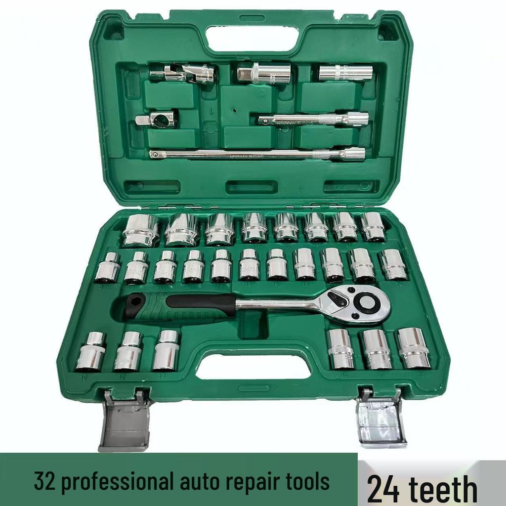 Набор инструментов для ремонта автомобиля из 150 предметов: Торцевые ключи и комбинированные инструменты