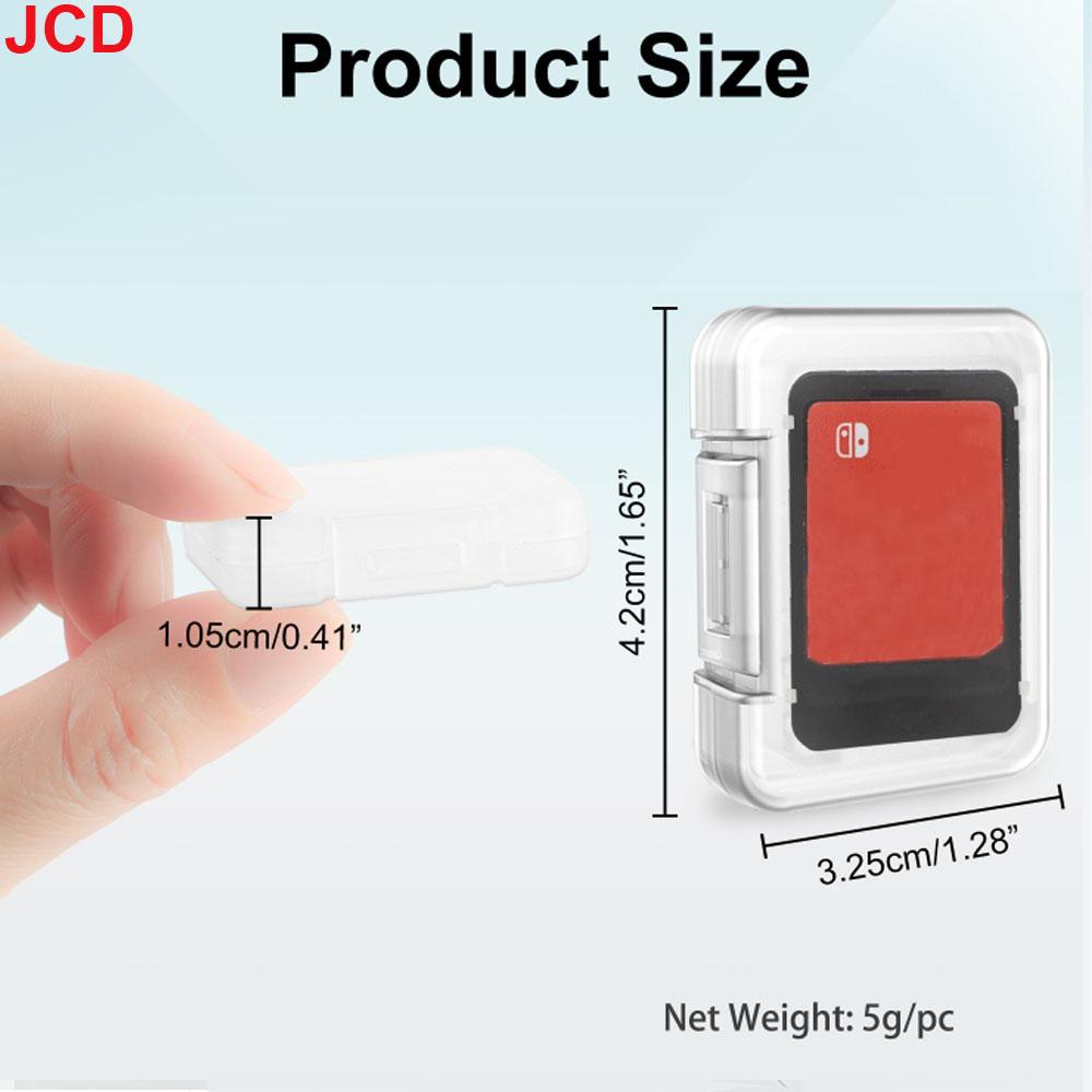JCD 10pc For Switch 2 Portable Single Game TF Card Storage Protective Clear Box For Switch NS Lite Oled Holder Mini Case