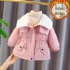 2025 New Style Children's Cotton-Padded Coat – Korean Trend for Spring, Autumn, and Winter. Suitable for Girls, Thickened with Plush for Warmth.
