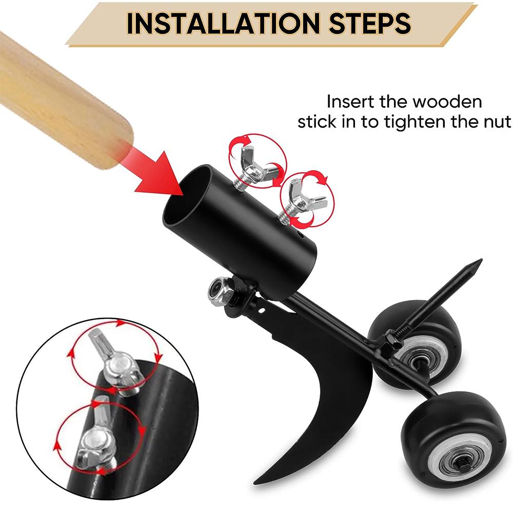 Adjustable Weed Puller with Wheels Stand Up Weeder for Yard Lawn