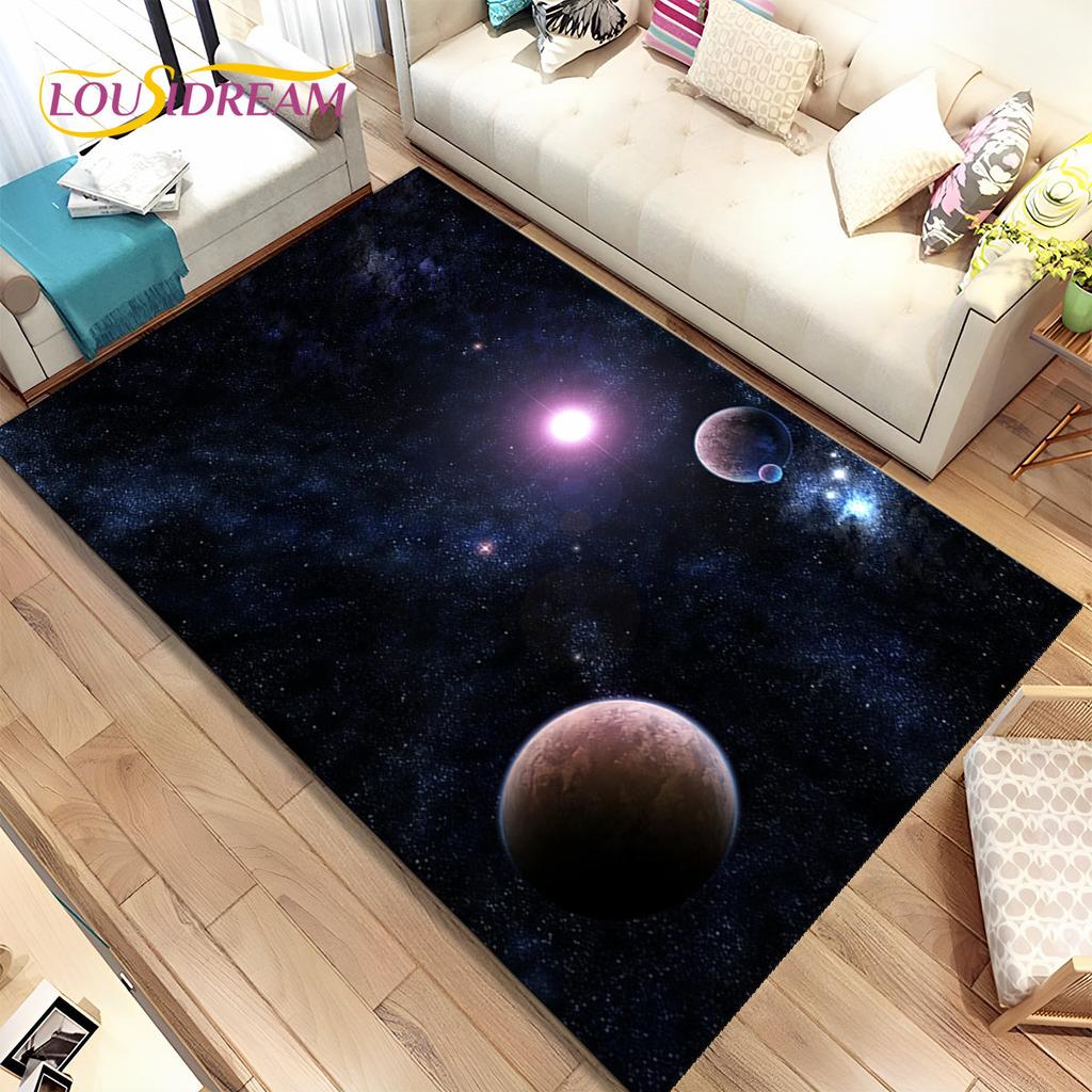 3D Космос Фиксированные Звезды Галактика Земля Коврик, Коврик для Дома Гостиная Спальня Диван Коврик Декор, Детский Нескользящий Коврик HD