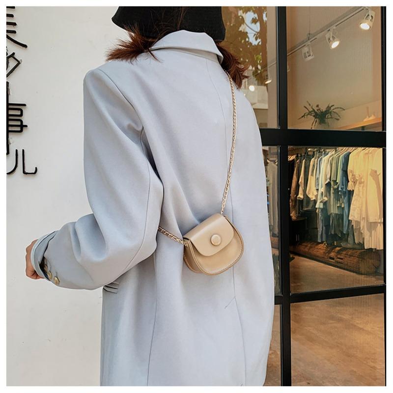 Весна/лето Простая женская мини-сумка-седло Женская корейская версия цепочка маленькая сумка на одно плечо сумка через плечо