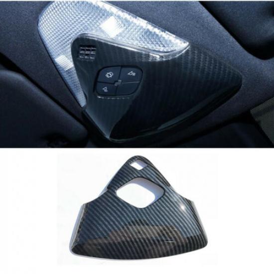 Cabon Fiber Front Reading Light Lamp Frame Trim For Toyota C-HR CHR 2016-2022