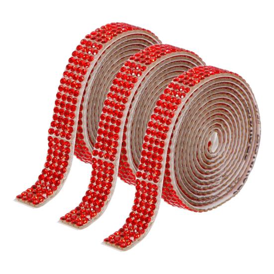 3 рулона ленты со стразами, самоклеящиеся искусственные хрустальные полоски, элегантная декоративная отделка, рулон для поделок своими руками, одежды, обуви, сверкающая декоративная лента