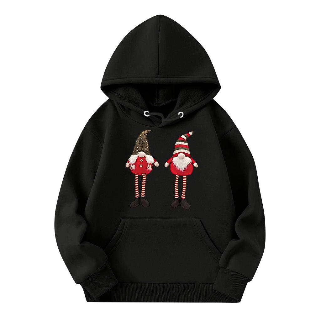 Sweatshirts For Teen Girls Hoodies Long Sleeve Drawstring Pullover Cute Printed Oversized Hoodie Christmas