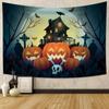 Halloween Party Decoration Tapestry Witch Pumpkin Wall Decoration Background Cloth Home Living Room Bedroom Decoration Tapestry
