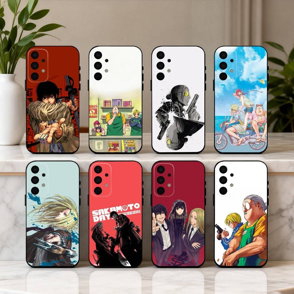 Чехол для телефона Anime S-Sakamoto-O D-Days для Samsung Galaxy A73, A72, A71, A70, A53, A52, A51, Других Мягкий Черный Корпус