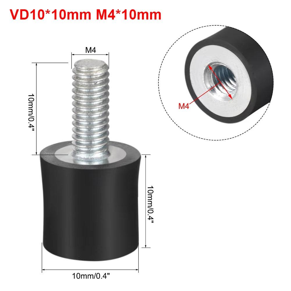 1Pcs New M4 M5 M6 M8 Rubber Shock Absorber Male Thread VD Type Damper Mount Anti-vibration Bobbin Mount Isolator For Boat Car