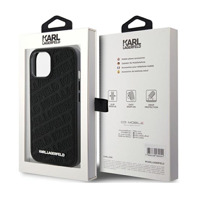 Karl Lagerfeld Quilted K Pattern - Etui Iphone 15 Plus (Czarny)