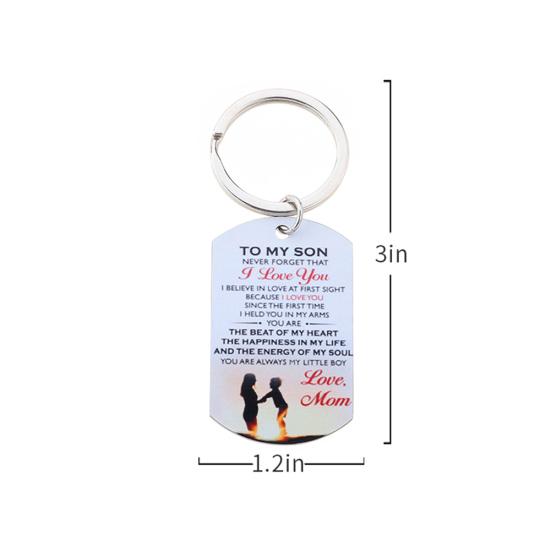 Моему сыну, я люблю тебя, письмо, военная собачья бирка, подвеска, ожерелье/брелок, подарок