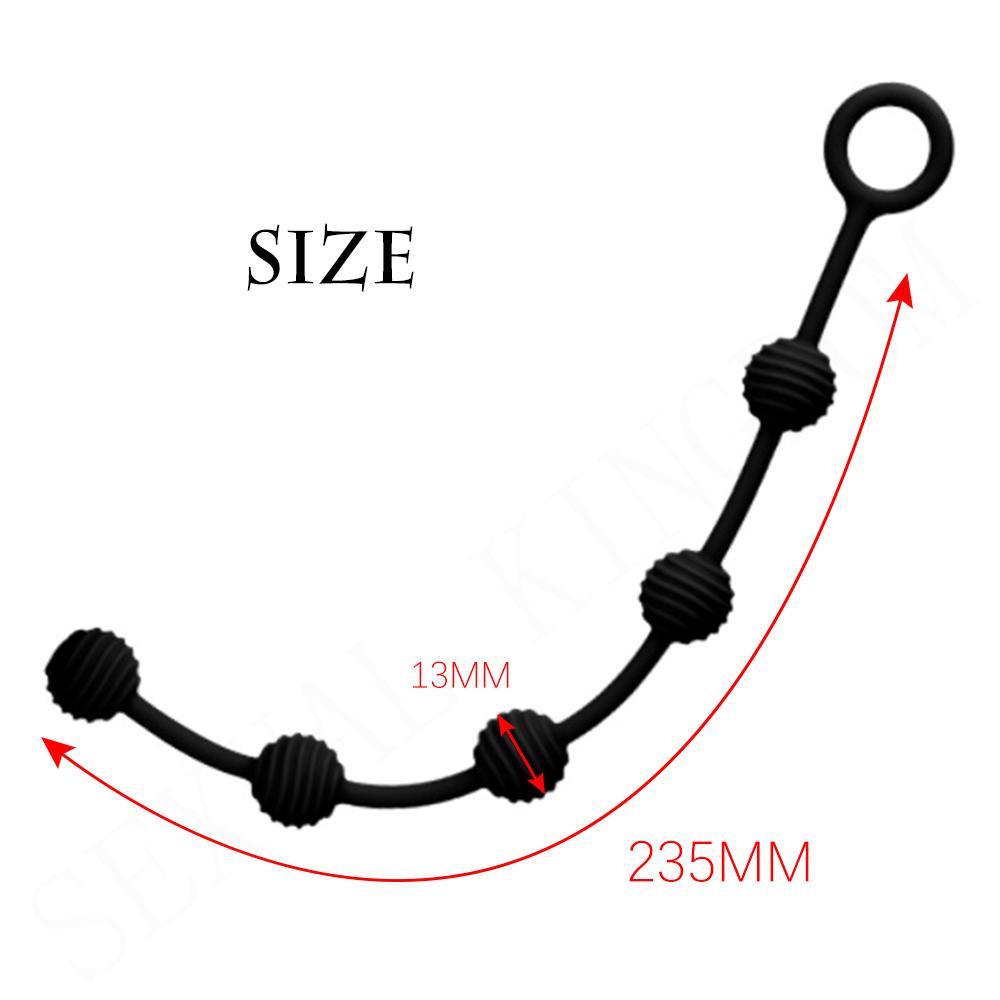 Силиконовые анальные шарики для вытягивания, мужской массажер простаты, проникающая анальная пробка, дилдо, женская мастурбация, взрослые секс-игрушки для женщины, мужчины, гея